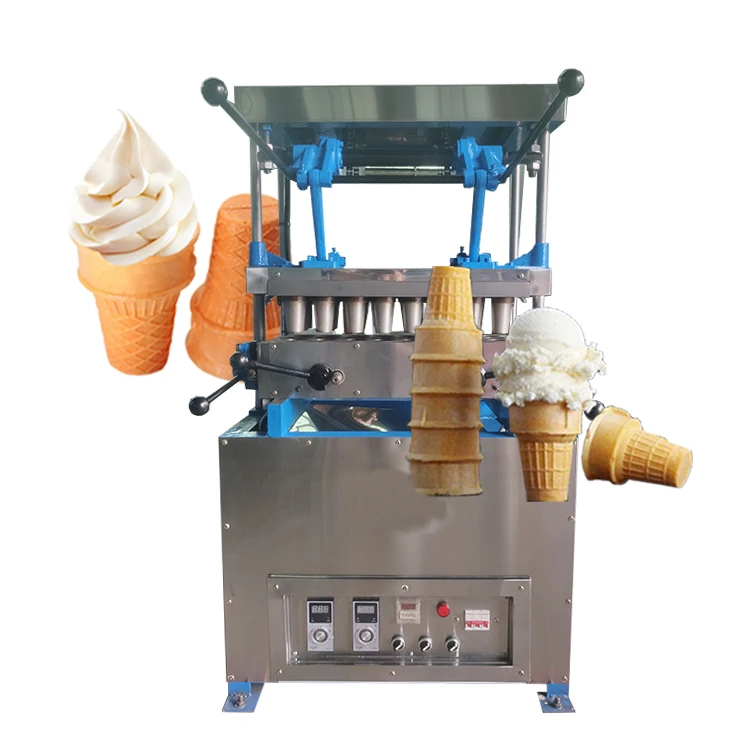 China Factory Supply Small Business Ice Cream Cone Machine Ice Cream Waffle Cone Maker 24 Heads Custom mold
