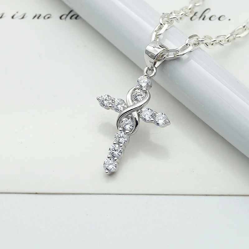 Маленький Крест стерлингового чистого серебра христианский крест ювелирные изделия очарование Готический кулон 925 для ожерелья