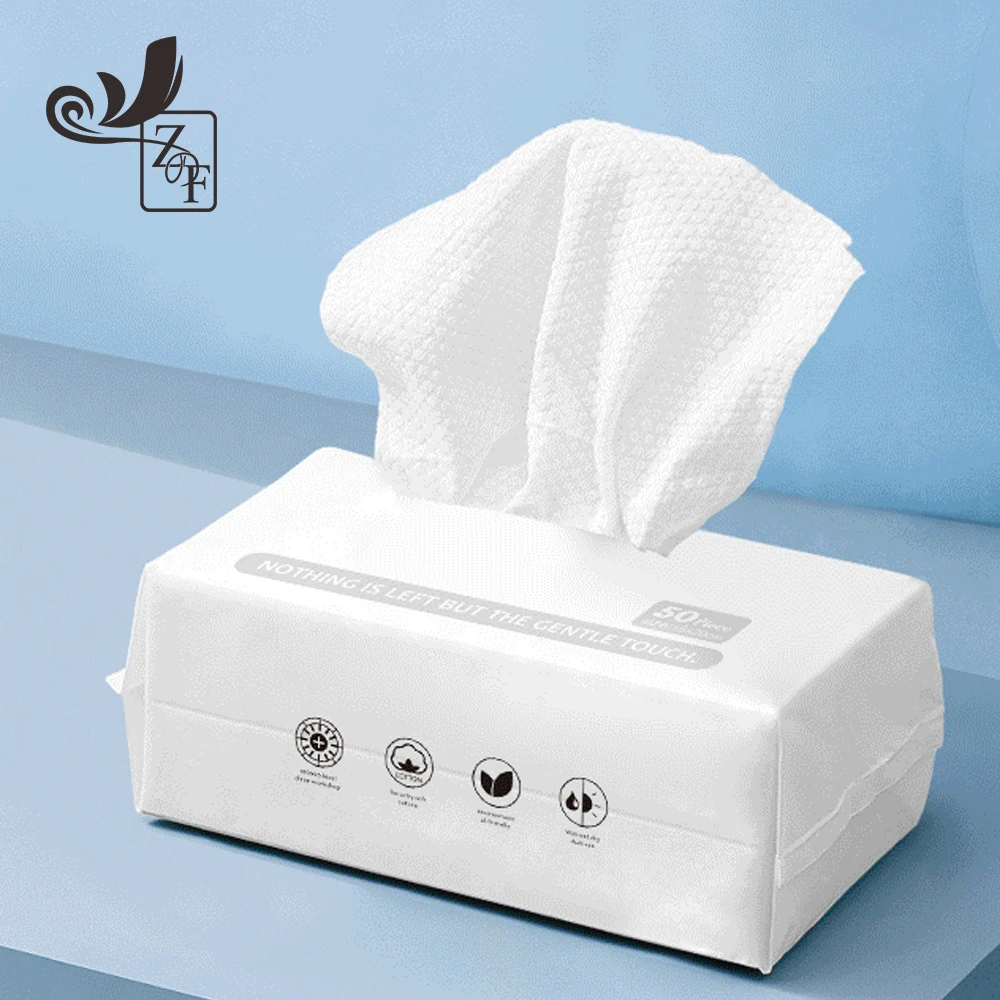 Ultra Soft 100% Organic Cotton Baby Adult Elderly Disposable Face Towels Both Dry And Wet Disposable Towel