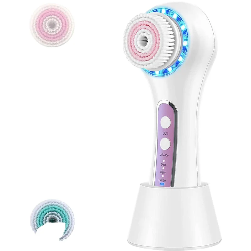 Electric Silicone Facial Cleansing Brush Waterproof Sonic Vibration Design to Remove Blackheads and Dead Skin Cells