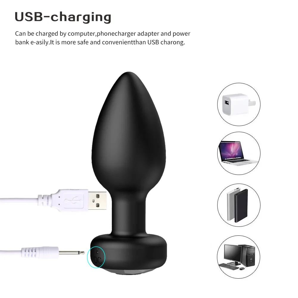 App Control Anal Plug Silicone Dildo Anal Butt Plug Unisex Wearable Stopper Adults Sex Toys for Men Women Anal Plug Vibrator