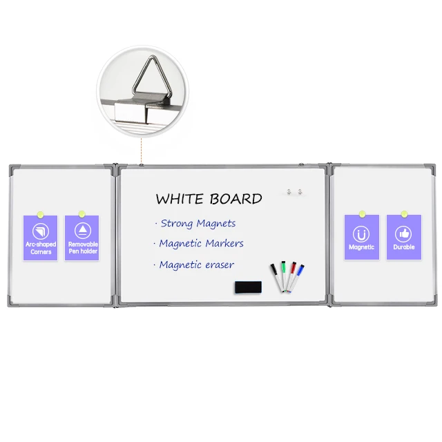 Wall Mounted Dry Erase Board Folding Chalkboard For Office School