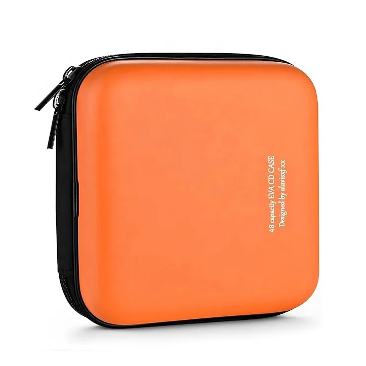 Custom Logo Factory OEM Mini Waterproof Protective CD Storage Box Case Kids Travel Carrying EVA CD DVD Bags & Cases with Zipper