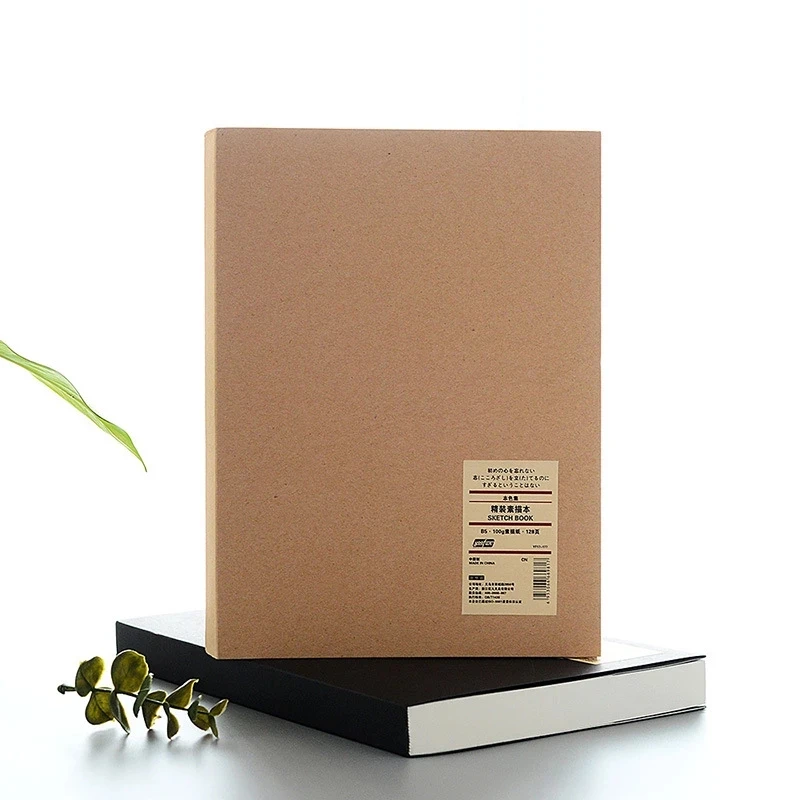  Kraft notebook утолщенный дневник sketchbook B5 большой размер пустая 100 GSM бумага 256 страниц художественные принадлежности художника для