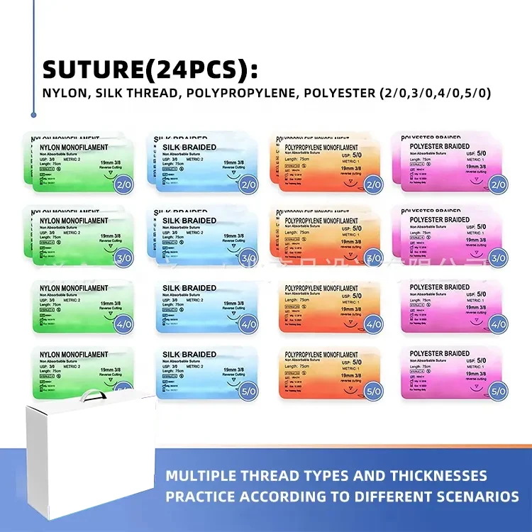 Wholesale high quality Premium High Quality Surgical Suture Practice Kit for Medical Students Suture Training with Suture Pad