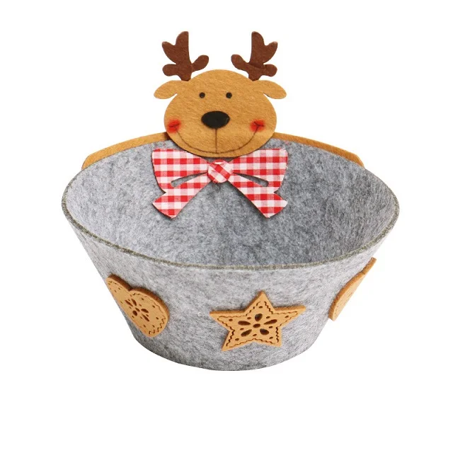 Custom luxury Christmas European Party home decoration Kid felt Tableware Dinnerware Set candy Bowl