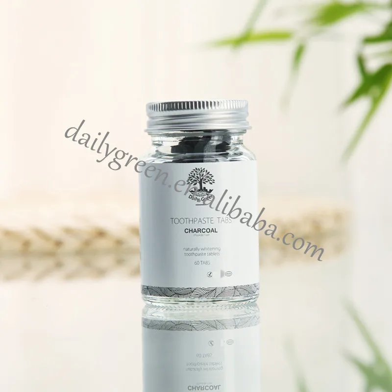 Chewable Toothpaste Tablets Fluoride Free All Natural SLS Free Mint Travel Sized Oral Care