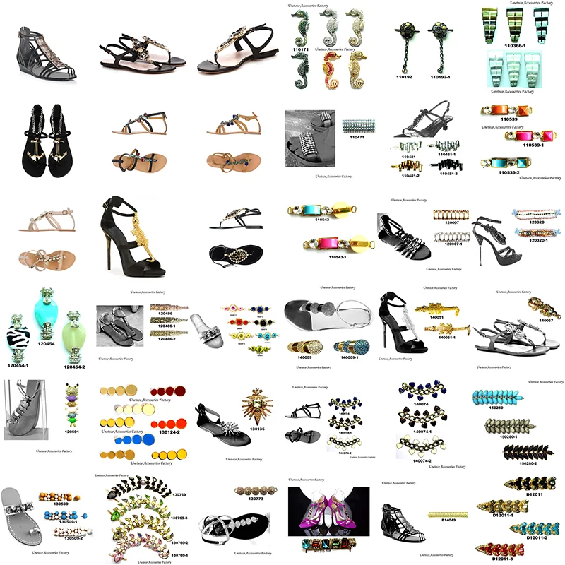 Shoe Accessories Rhinestone Shoe Applique Shoe Charms Black Patches