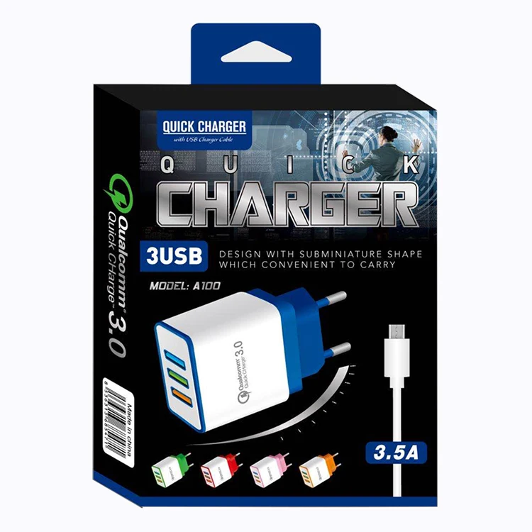 Best sell wall charger flash charger fireproof EU plug adapter