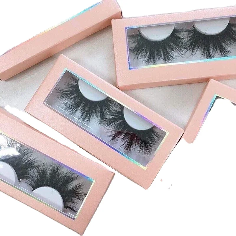 Wholesale faux mink lashes 3D silk lashes synthetic false eyelashes extensions custom eyelash packaging box