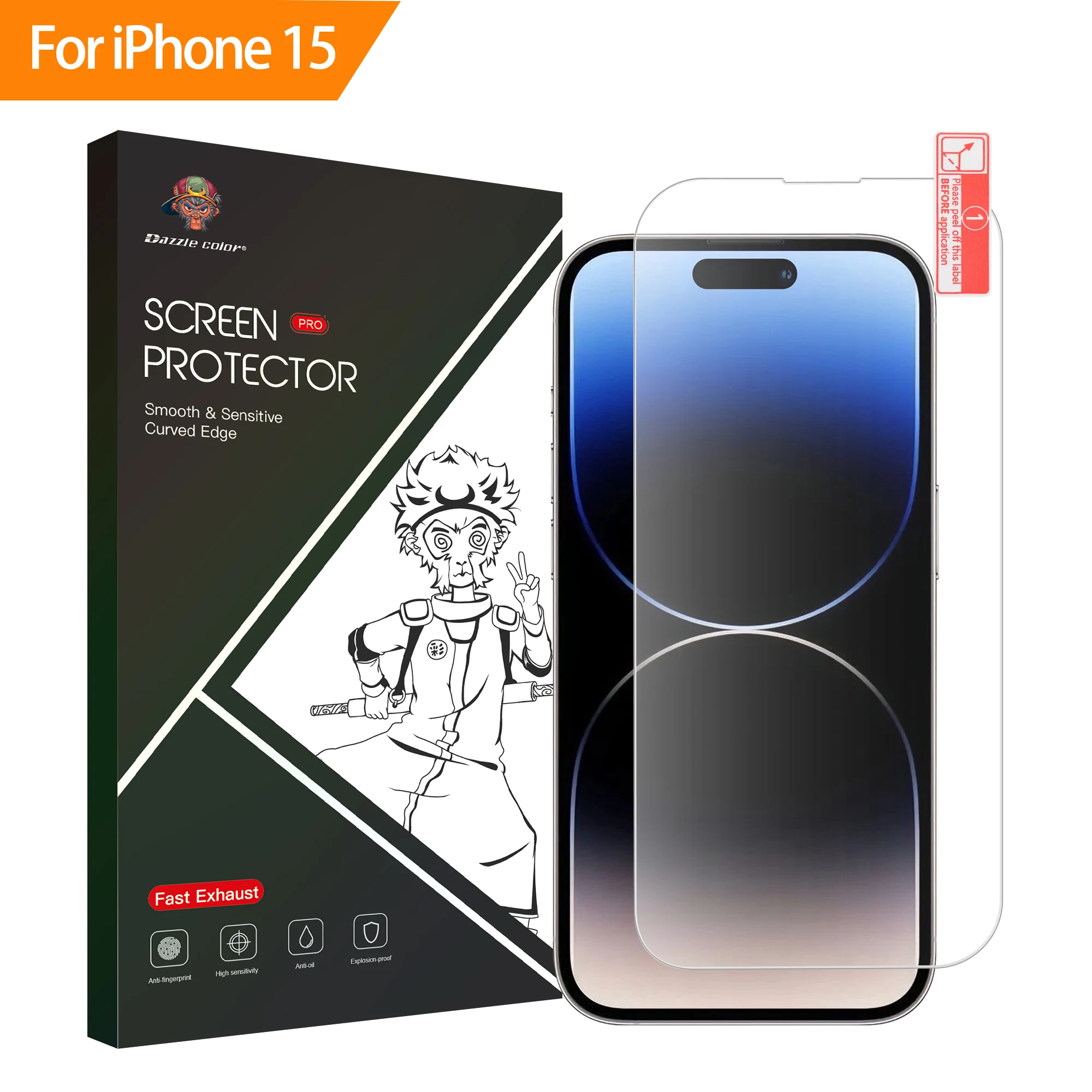 2.5D Premium 9H Tempered Glass Screen Protector Film For iPhone 13 14 15 Pro Max Phone Screen Protector