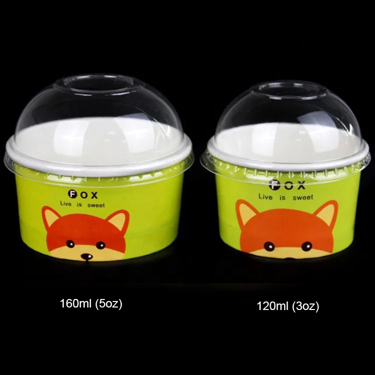 3 oz  5oz Ice Cream Cups  Disposable Paper Single Wall Snack Containers Yogurt Cups Small Pudding Cups
