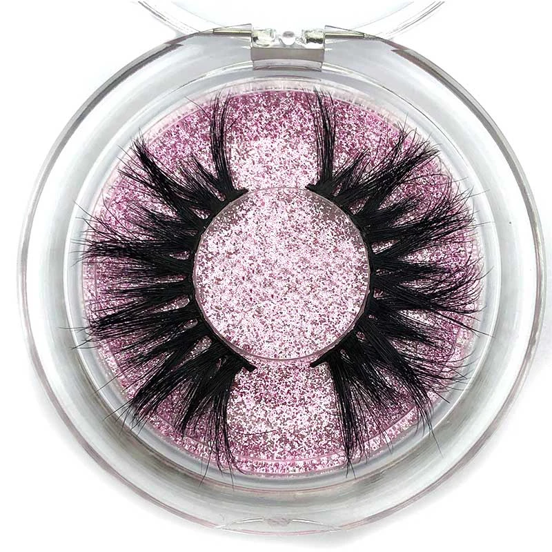 
25MM 100% handmade natural thick Eye lashes wispy makeup extension tools 3D mink hair volume soft false eyelashes 