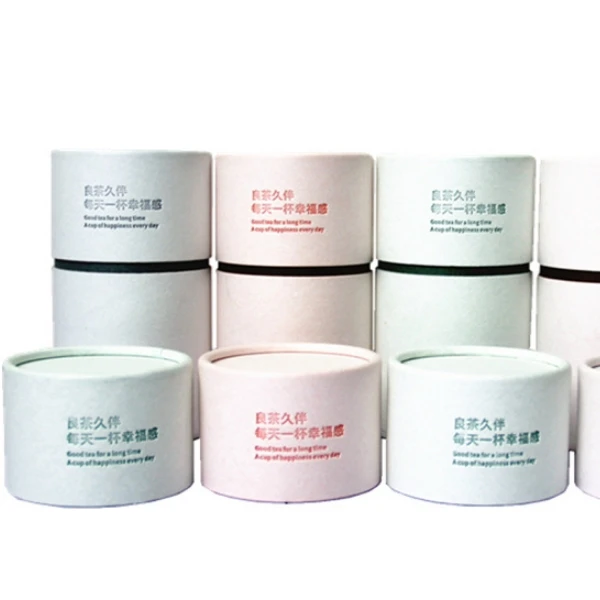 500g Kraft Paper Cardboard Nutrition Powder Canister Superfood Supplement Tea Packaging Food Paper Tube With Easy-peel off Lid