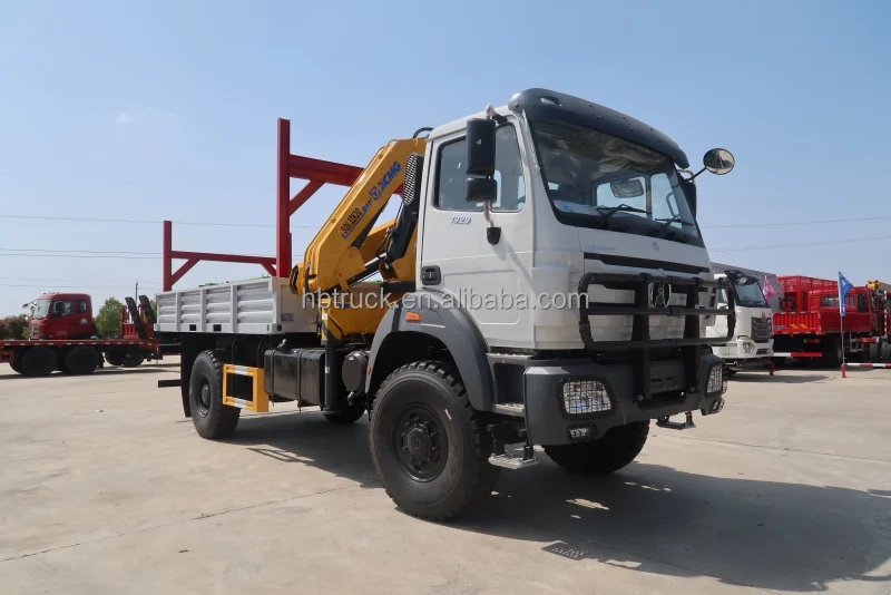Customized Sinotruk beiben 4x4 log wood timber forest logging carrier transport truck vehicle for sale