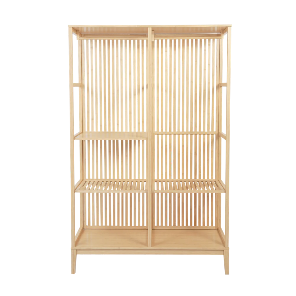 bamboo nature color office storage cabinet high capacity entrance large bamboo office cabinet furniture with door