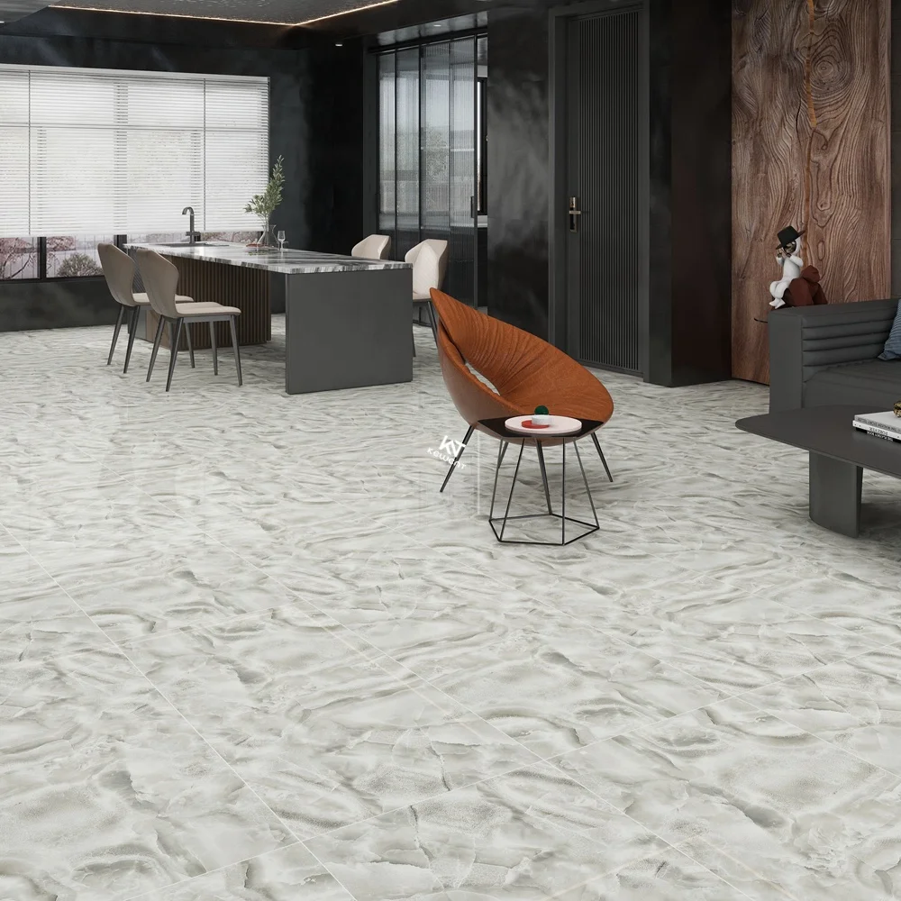 China Living Room Luxury 600 By 1200 600*1200mm Grey Marble Floor Tiles For Living Room
