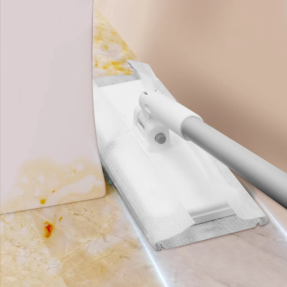 Jesun Easy Maintenance Disposable Sweep Mop for Non-Woven Refills and Rags Flat Floor Mop for Hardwood Tiled Floor Cleaning