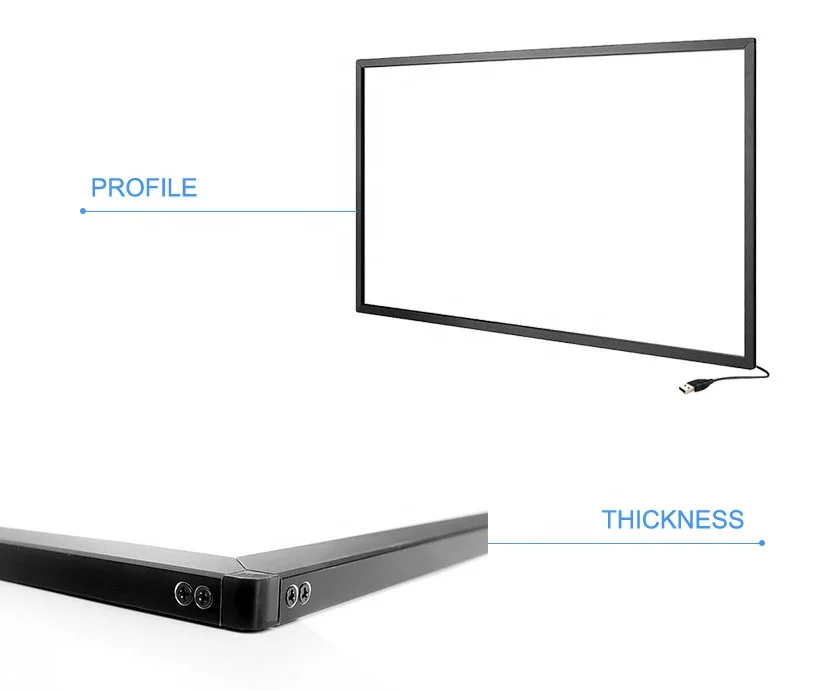 27 Inch Multi Touch ATM PC TV Advertising Machine IR Touch Screen Frame Overlay Kit