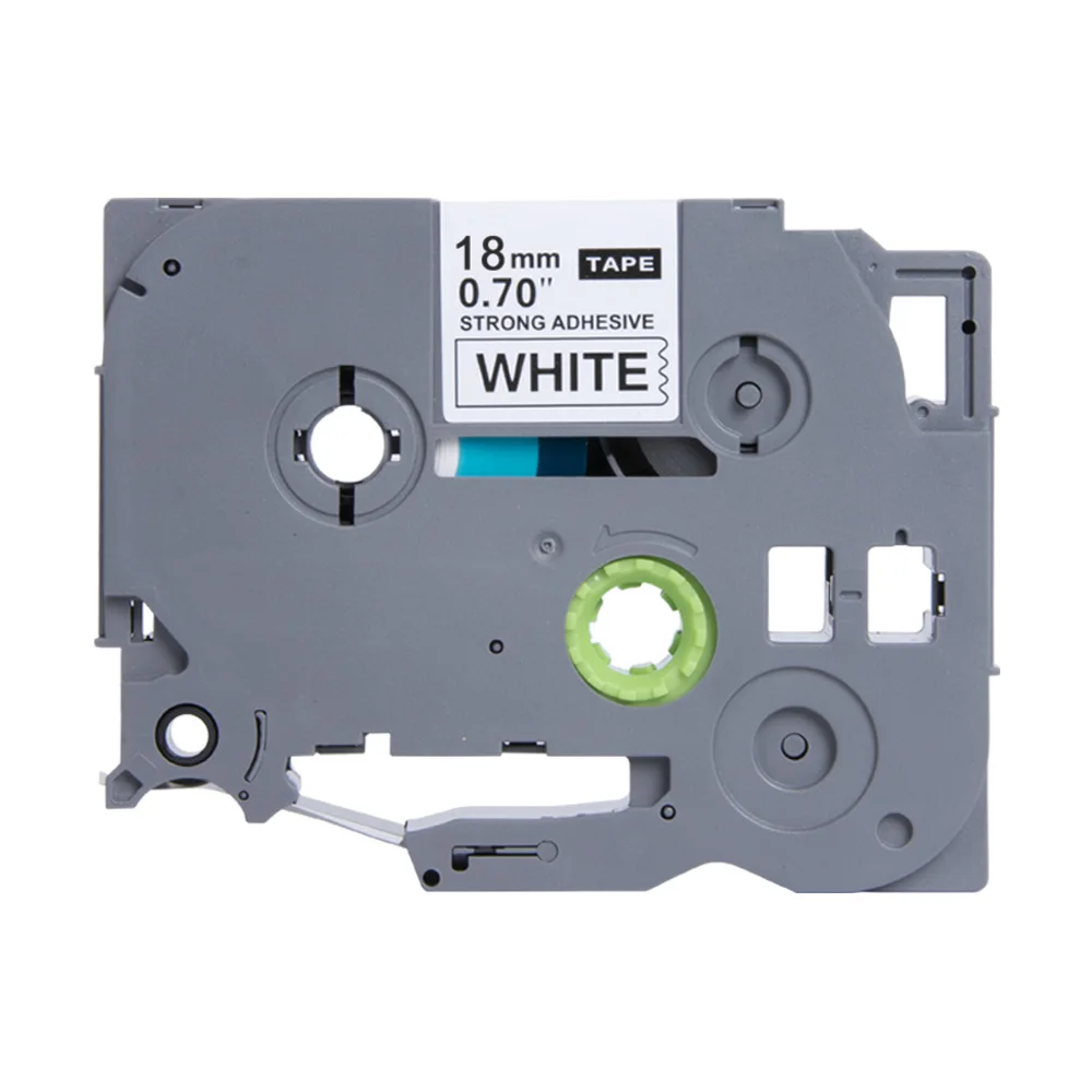 Weemay Black on White 18mm Laminated Strong Adhesive Label Tape  Compatible Tze-s241 Tzes241 Printer Ribbon for Brother Printer