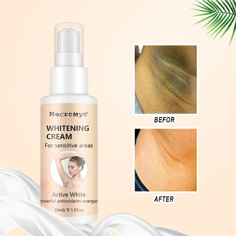 OEM/ODM Private Label Snow Bleach Cream Private Part Underarm Fast Whitening Lotion Skin Dark Spot Body Bikini Area Cream