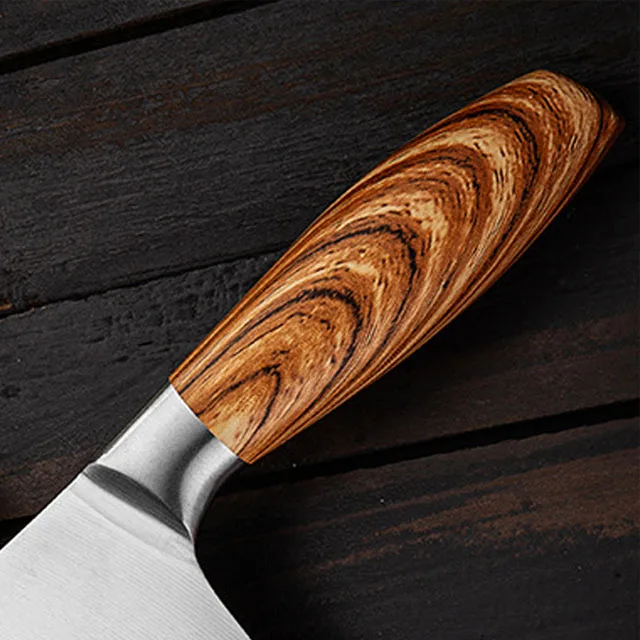 Wholesale 7 inch  stainless steel Chinese cleaver knife  with hollow stainless steel handle hot sell in Vietnam