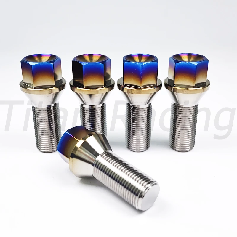 Титановые болты для колес M14x1.5 гоночных автомобилей m14 x 15 125