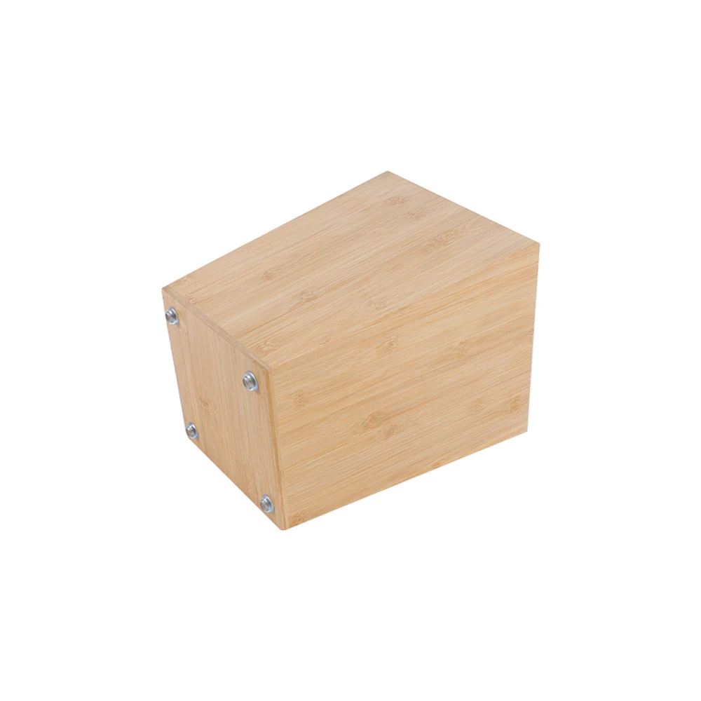 Eco-Friendly Bamboo Wood Waste Bin Garbage bin Trash can with Lid Foe office home