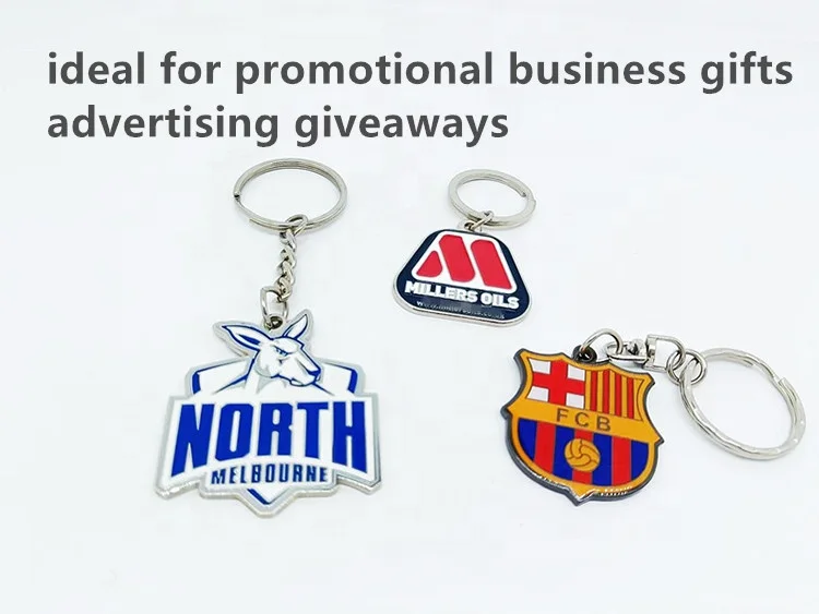 Accept OEM  Business Gifts Advertising Giveaways Creative Design Custom Shape Make Your Own Style Metal Key Holder Keychain