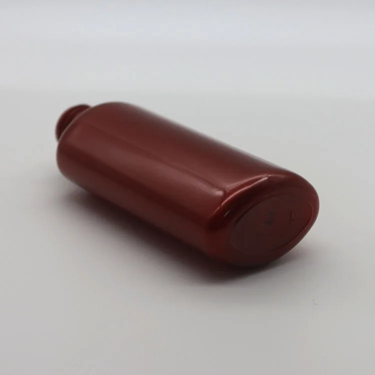 OEM Wholesale 2025 PET 80ml Plastic Bottles Flip Oval Flat Design with Pump Seal Shampoo Perfume Lotion Packaging PP Material