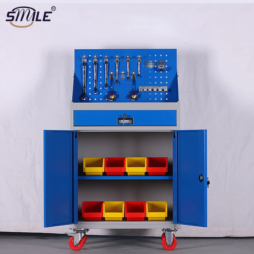 SMILE OEM/ODM Heavy Duty Tool Storage Cart Mobile Toolbox Steel Tool Cabinet Tool Cabinet Organizer Drawer on Wheels