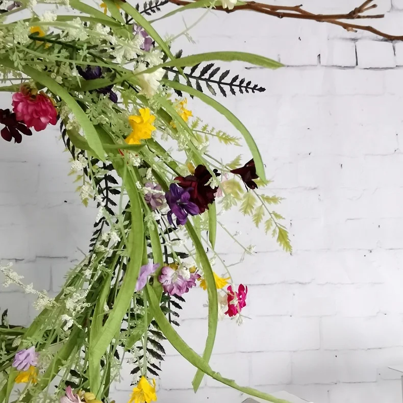 Spring wildflower wreath wedding decoration decorative flowers wreaths