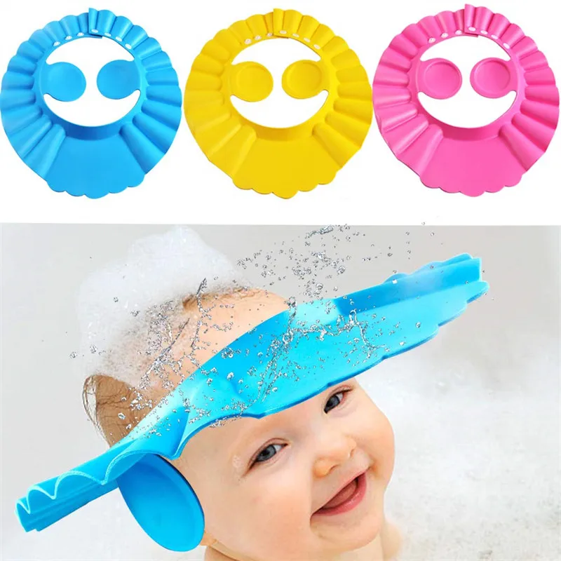 Baby Shower Cap Bathing Cap Soft Adjustable Visor Hat Safe Shampoo Shower Bathing Protection Bath Cap for Toddler, Baby,Kids