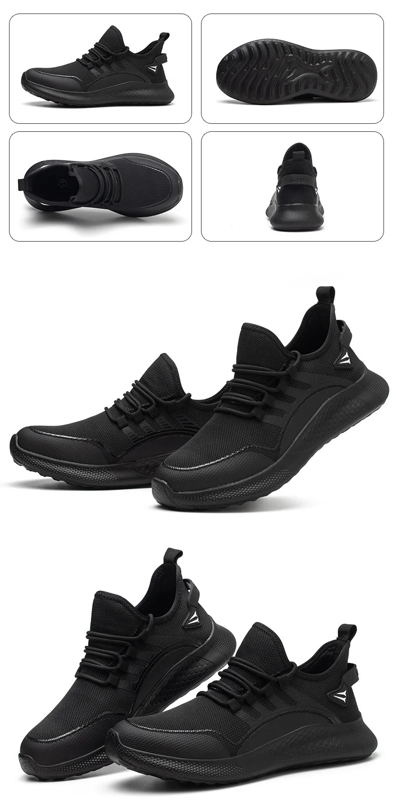 Safety Anti-smashing Steel Toe Puncture Proof Construction Lightweight Breathable Sneakers Women Men Work Safety Shoe