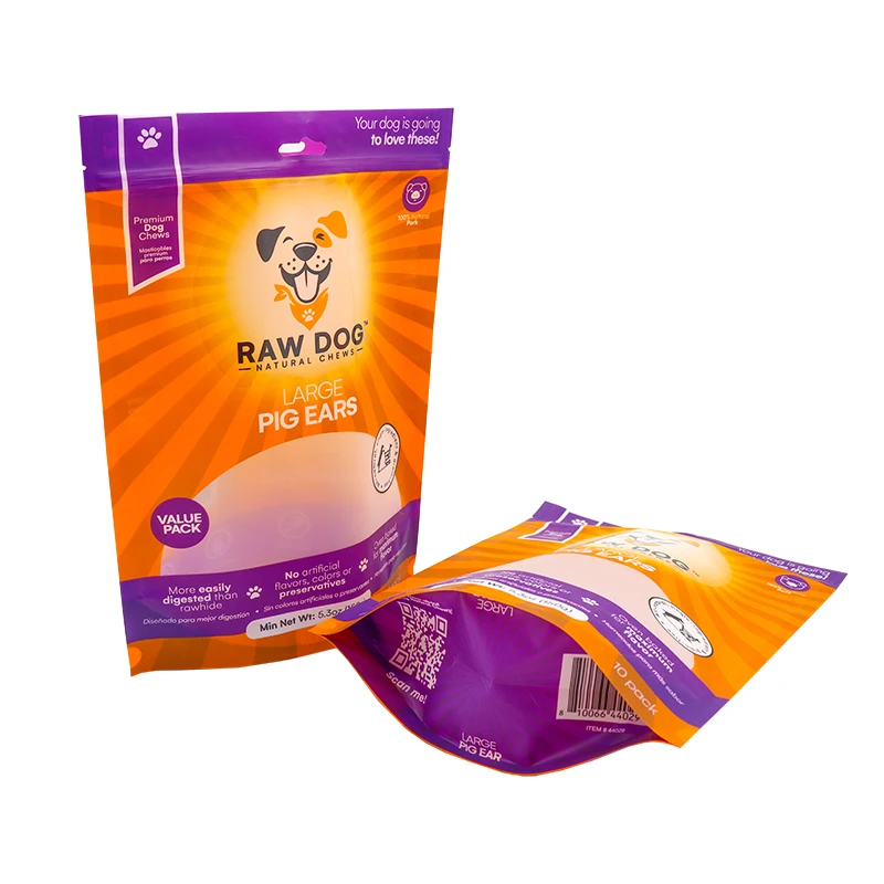 Custom Printed Stand up Pouch Plastic Resealable Zipper Packaging Aluminum Foil Bag for Pet Cat Food