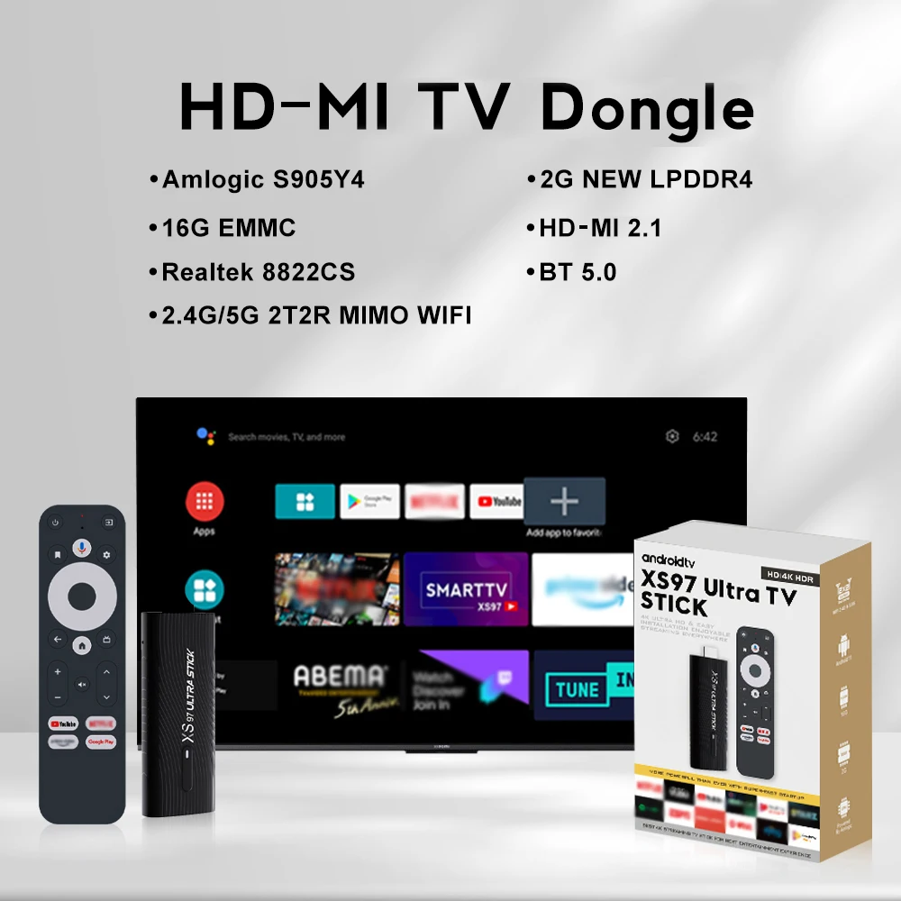Wholesale Of New Materials Amlogic S905Y4 XS97 ULTRA STICK Lpddr4 64Bit Upgrade Ota Set Top Box