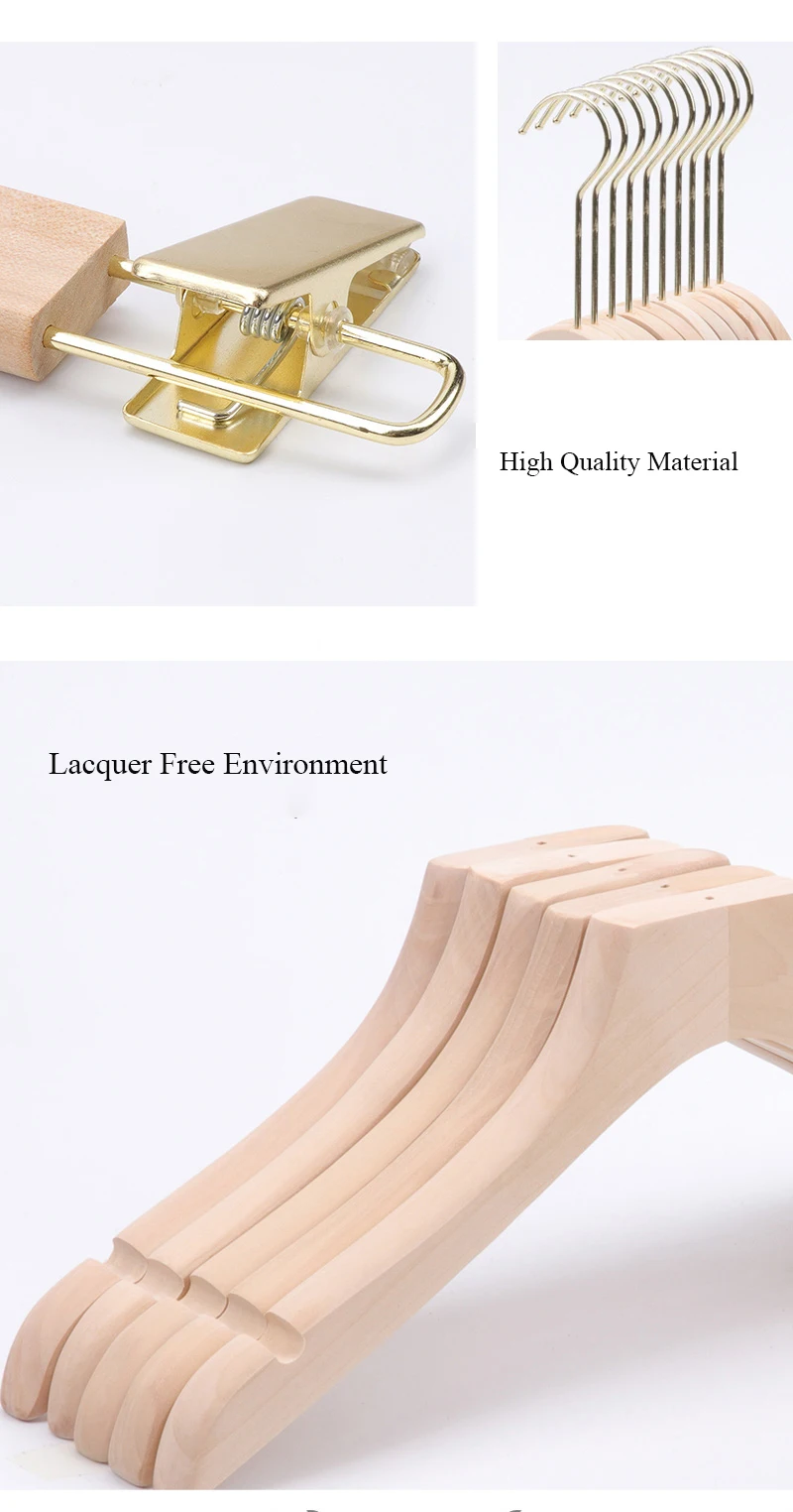 custom logo cloths clothing pants shirt solid wood hangers men suit coat luxury non slip black white wooden hangers for clothes