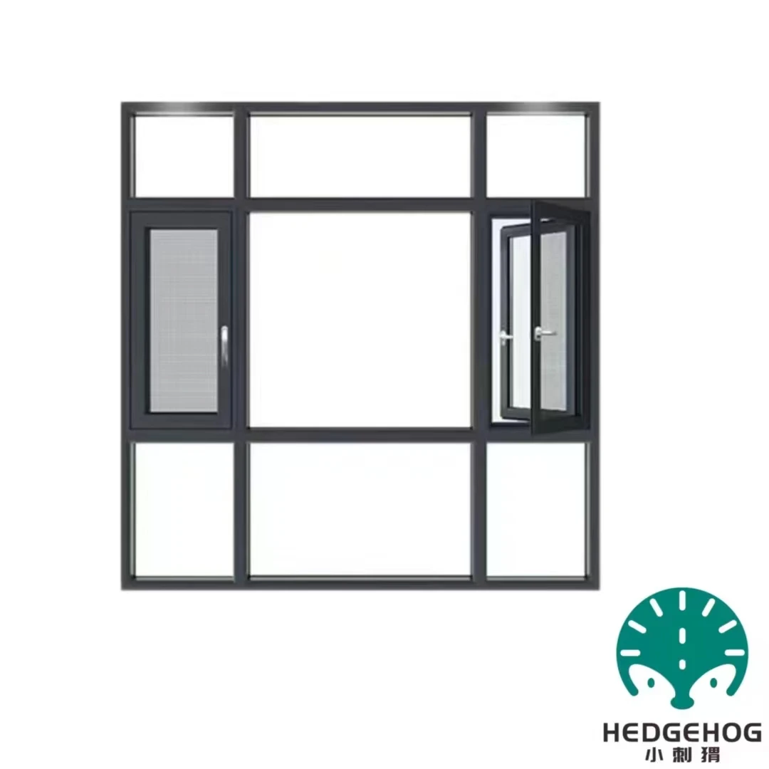 Broken bridge aluminum sea view room high-end aluminum alloy doors and windows, floor to ceiling swing windows