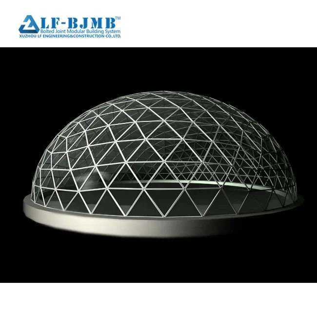 China Steel Fabrication Fiberglass Space Frame Dome Building