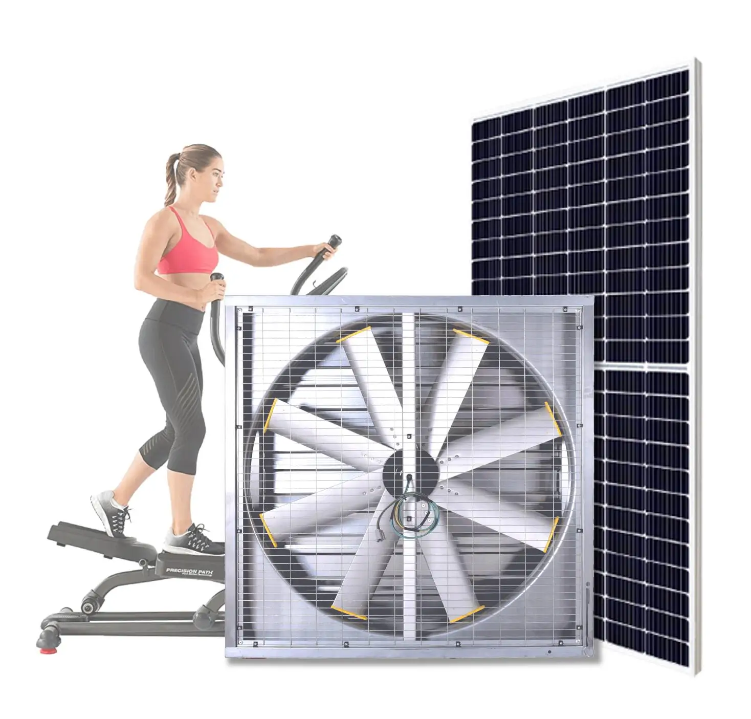 440W 48 inch large industrial ventilation wall exhaust fan cooling gym air extractor fan industrial big solar fan blower