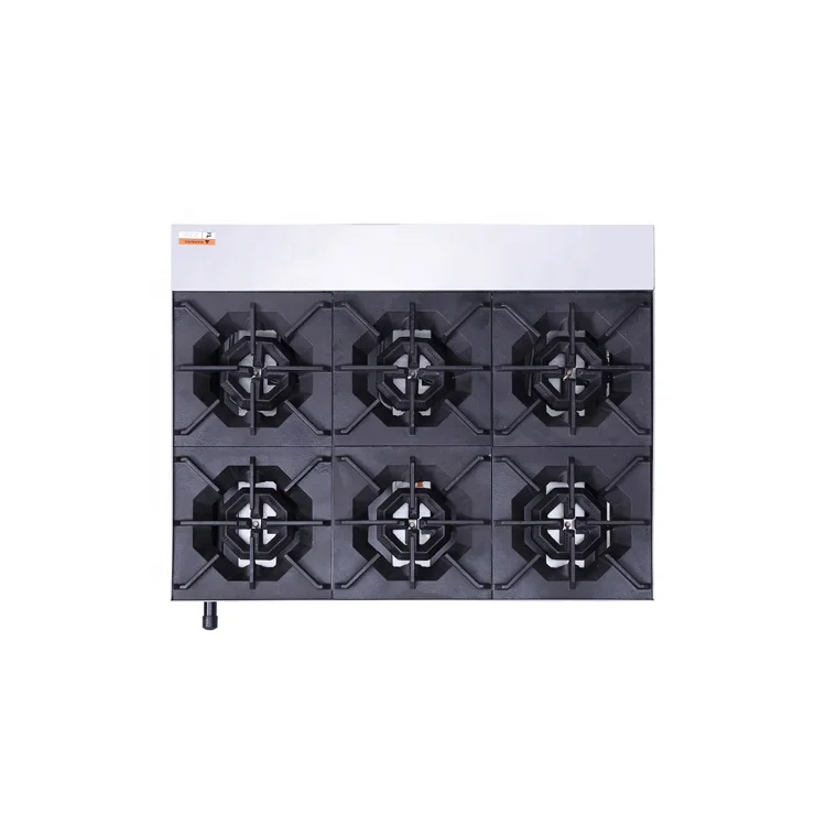 Commercial Cooking Equipment 6 Burner Gas Stove Cooker/Stainless Steel Gas Cooking burnes/Gas Step-up  Hot plate  with CE