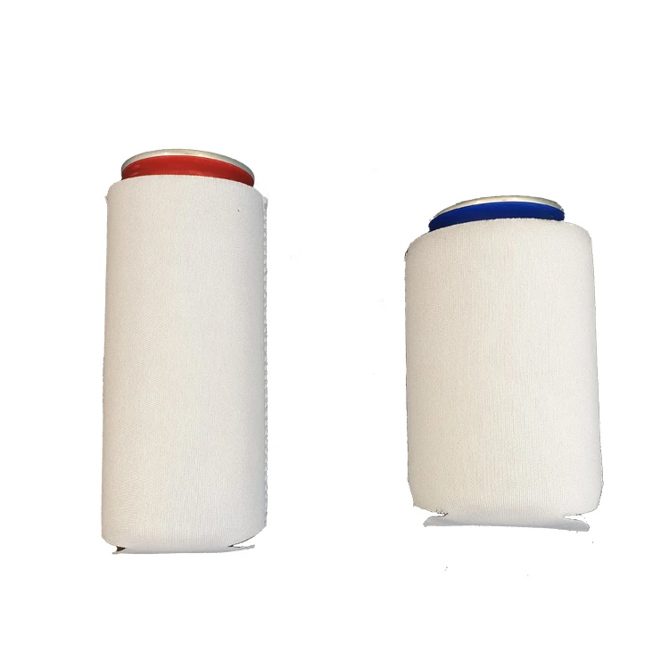 Wholesale Beer Cooler Neoprene Blank White 12OZ/330ml Collapsable Can Cooler/ Holder/Sleeve For Sublimation