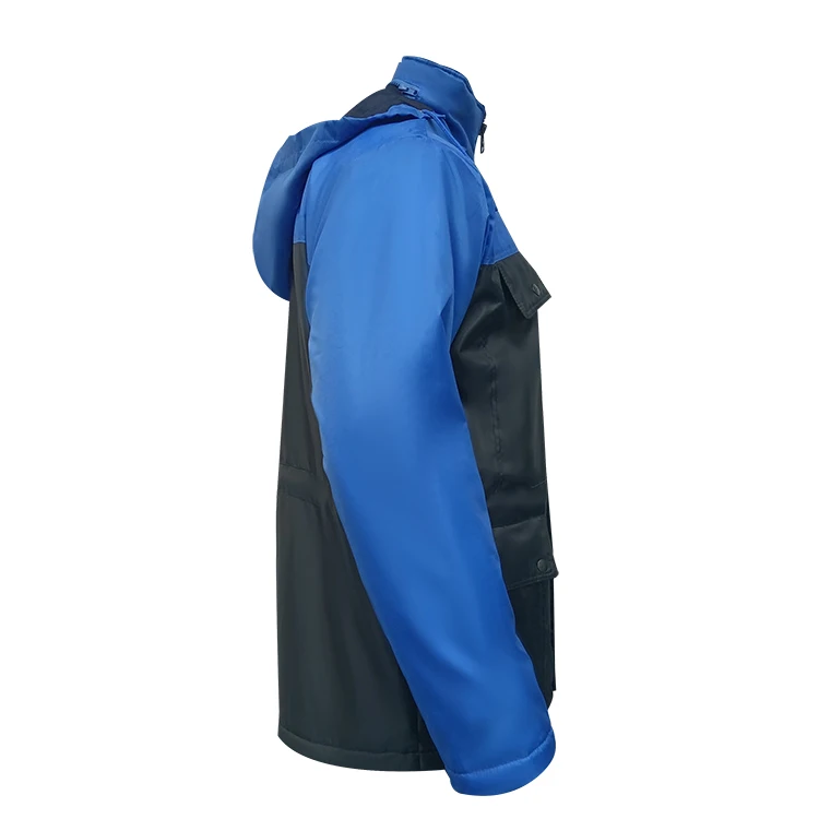 Blue Black padding clothing custom soft shell mens  jacket