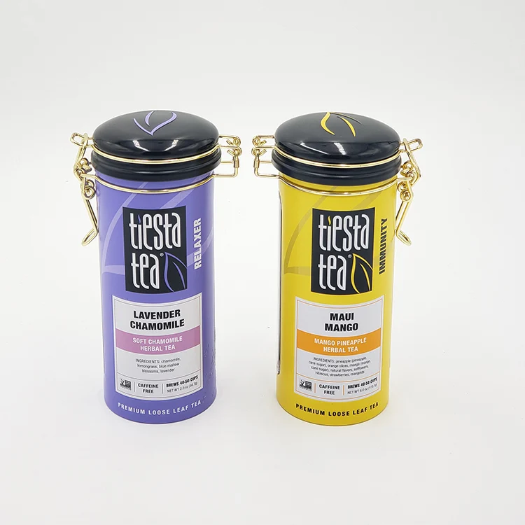 Пищевой круглый пустой металлический контейнер, банка для чая/кофейная жестяная коробка/жестяной контейнер, металлический чай с двойной жестяной застежкой