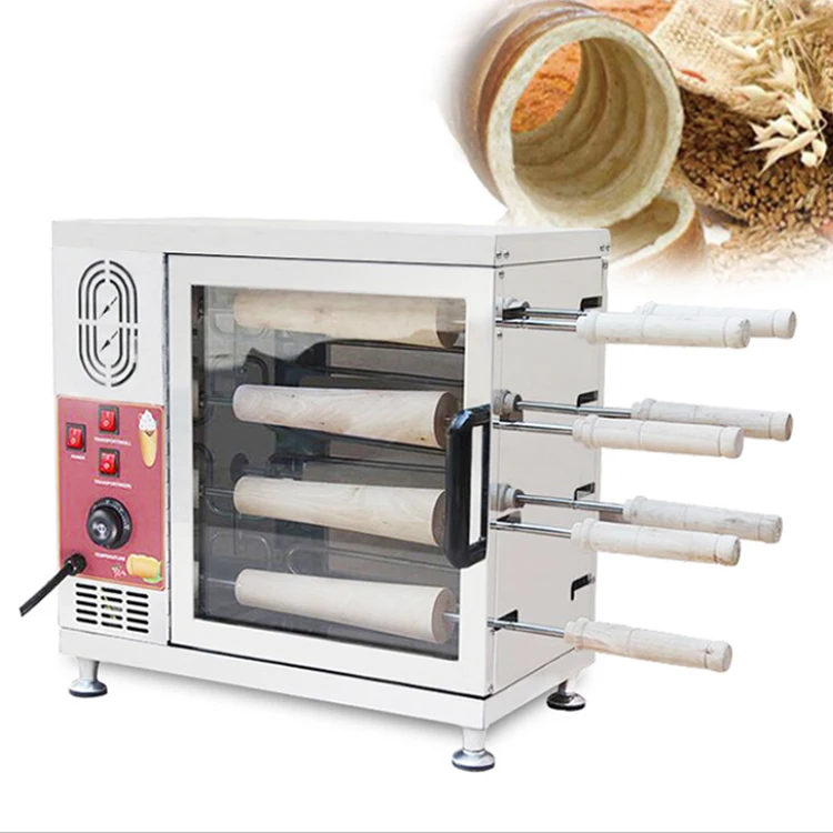 
Electric Chimney Cake Oven Bakery Machine Kurtos Kalacs Oven Electric Donut Ice Cream Cone Maker Chimney Cake Grill Oven Machine 