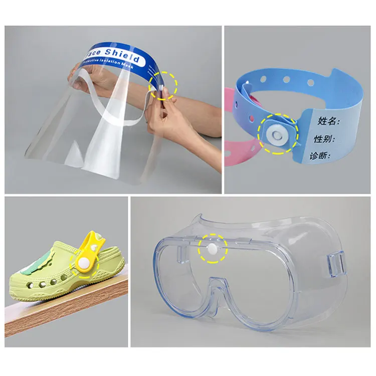 High quality two-part plastic press snap fastener rivet clip slipper sandal snap button for shoes