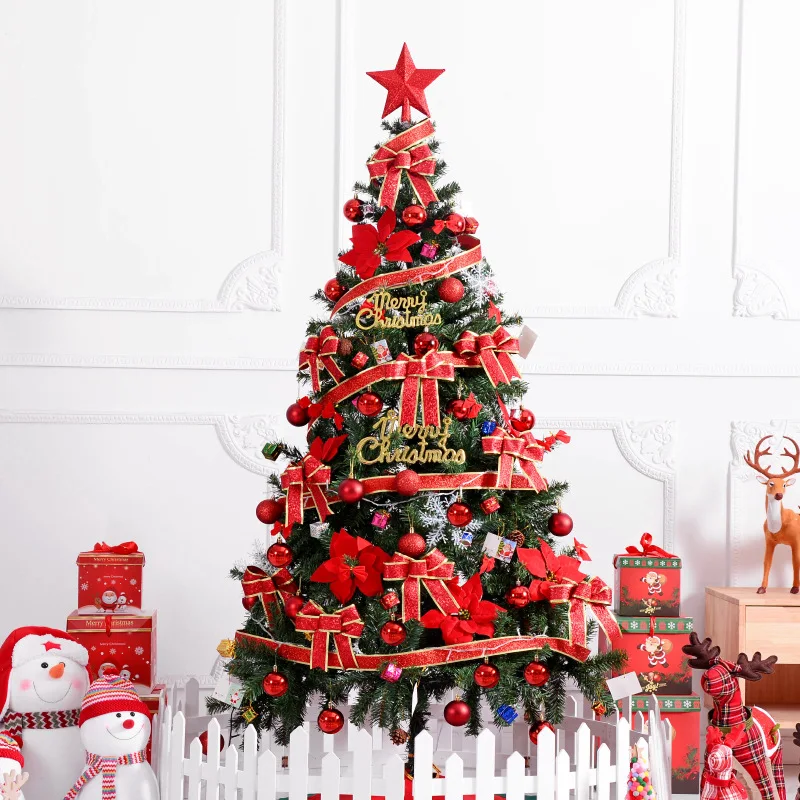 2022 Xmas Tree High Quality Green PVC 180 cm 210 cm PET PE Mixed New Made Artificial Christmas Tree With Ornaments
