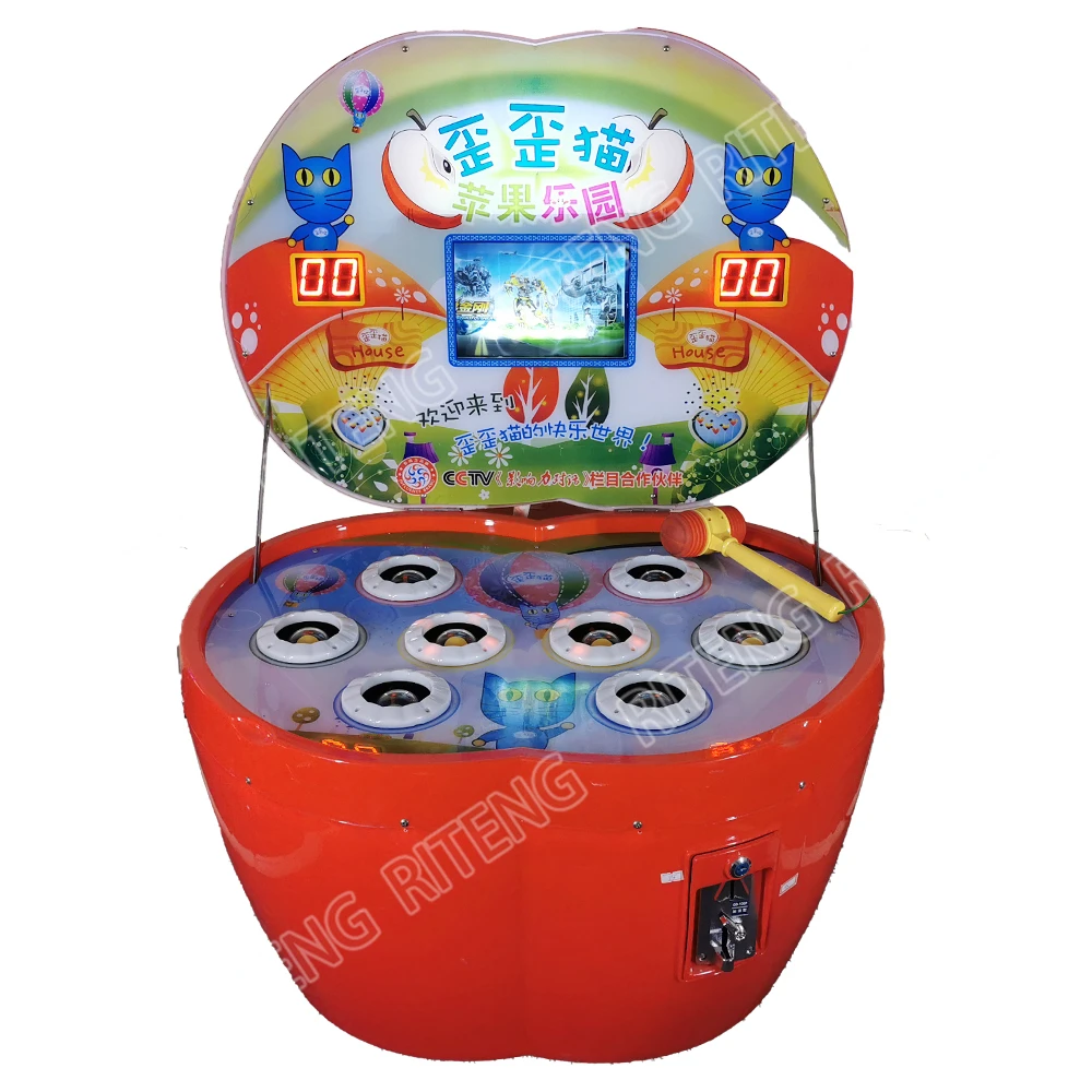 Coin Operated Indoor Amusement ticket game  children Whack a Mole Hitting Hammer  Arcade Game Machine for kids