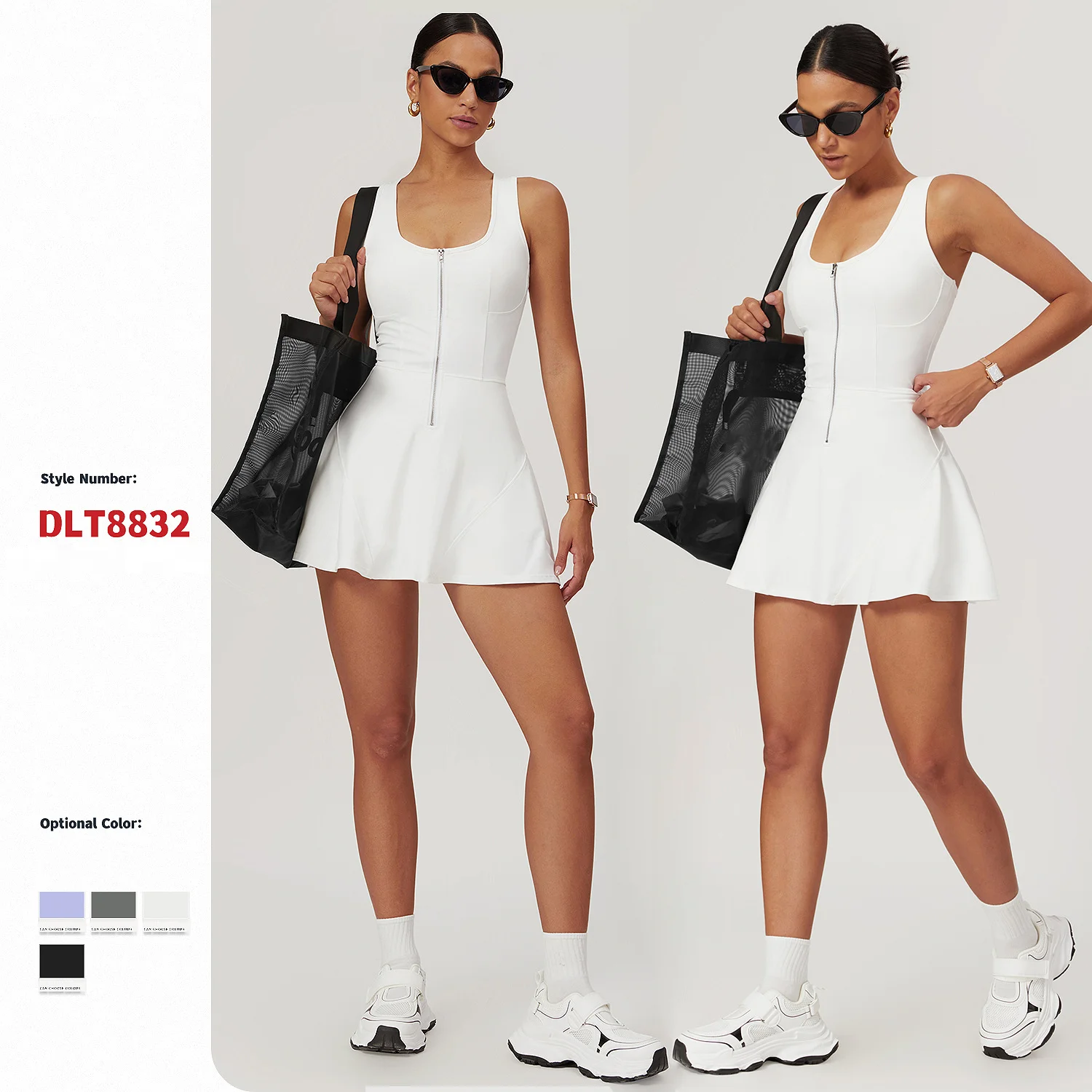 Tennis Skirt Custom Logo EU Size 78% Nylon 22% Spandex Fashion Yoga Workout Clothing Women Tennis Wear Golf Clothing