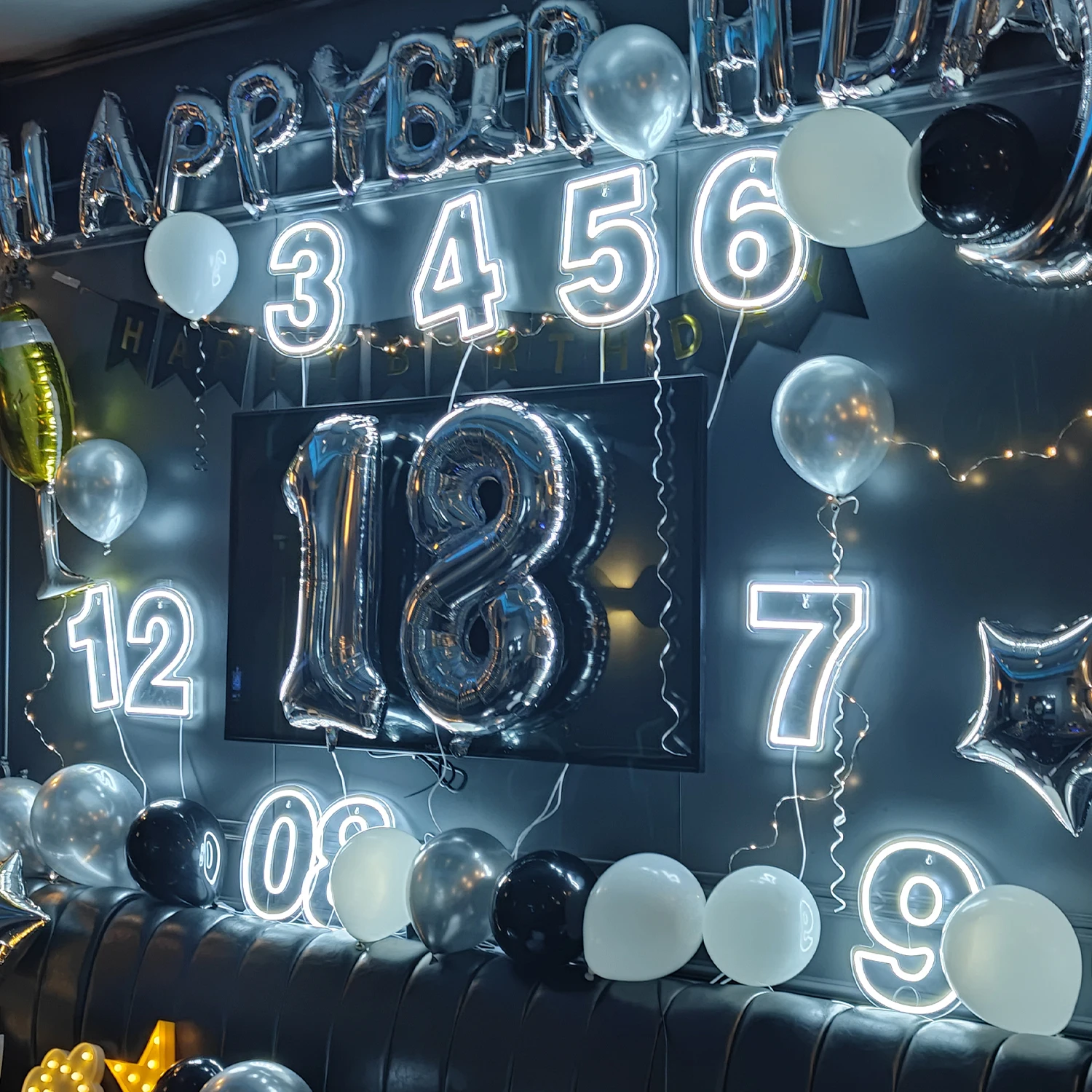 Wanxing Birthday Neon Sign Custom Number 9  LED Neon Light Party,Sweet Birthday Gifts